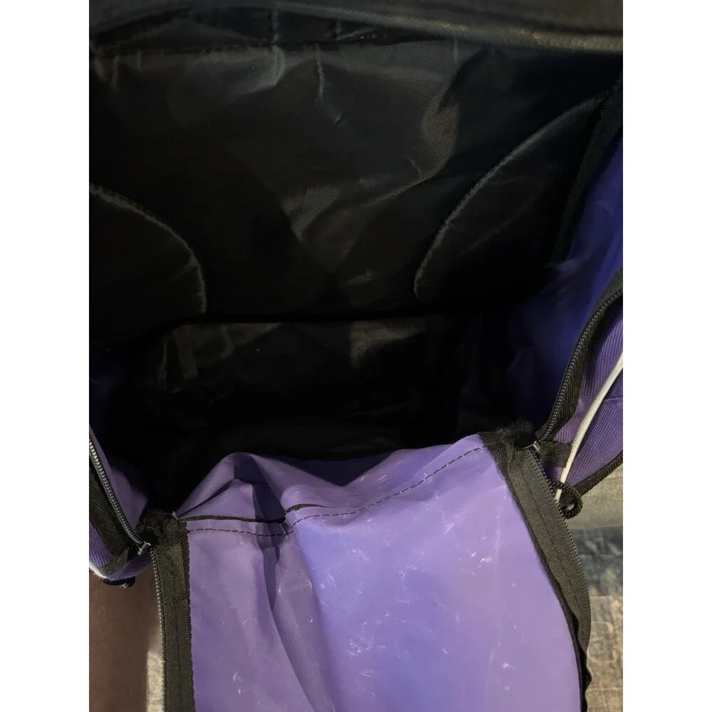 High Five Backpack Heavy Duty 600-Denier Polyester With Soft PVC Backing Purple